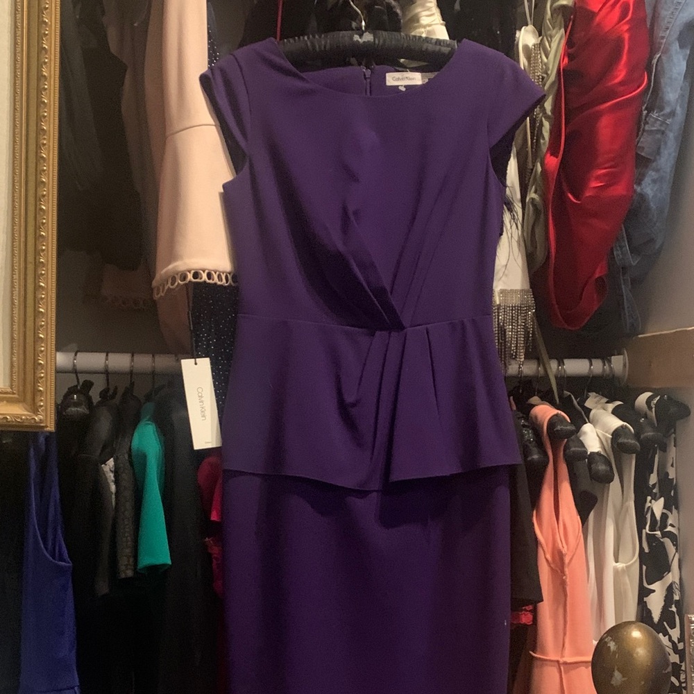 Calvin Klein Deep Purple Midi Dress